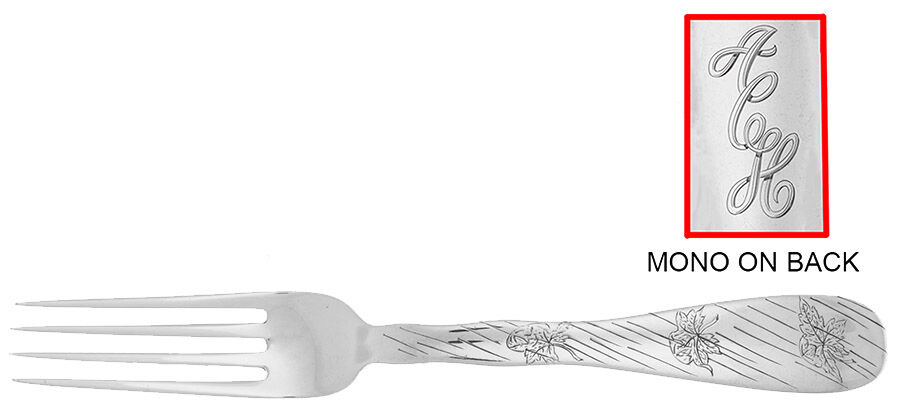 Lap-Over-Edge (Engraved) Fork by Tiffany & CO SILVER-1