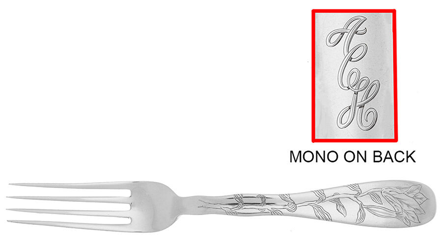 Lap-Over-Edge (Engraved) Fork by Tiffany & CO SILVER-1