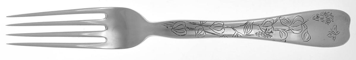 Lap-Over-Edge (Engraved) Fork-Dessert/Luncheon-Solid Pc by Tiffany & CO SILVER-1
