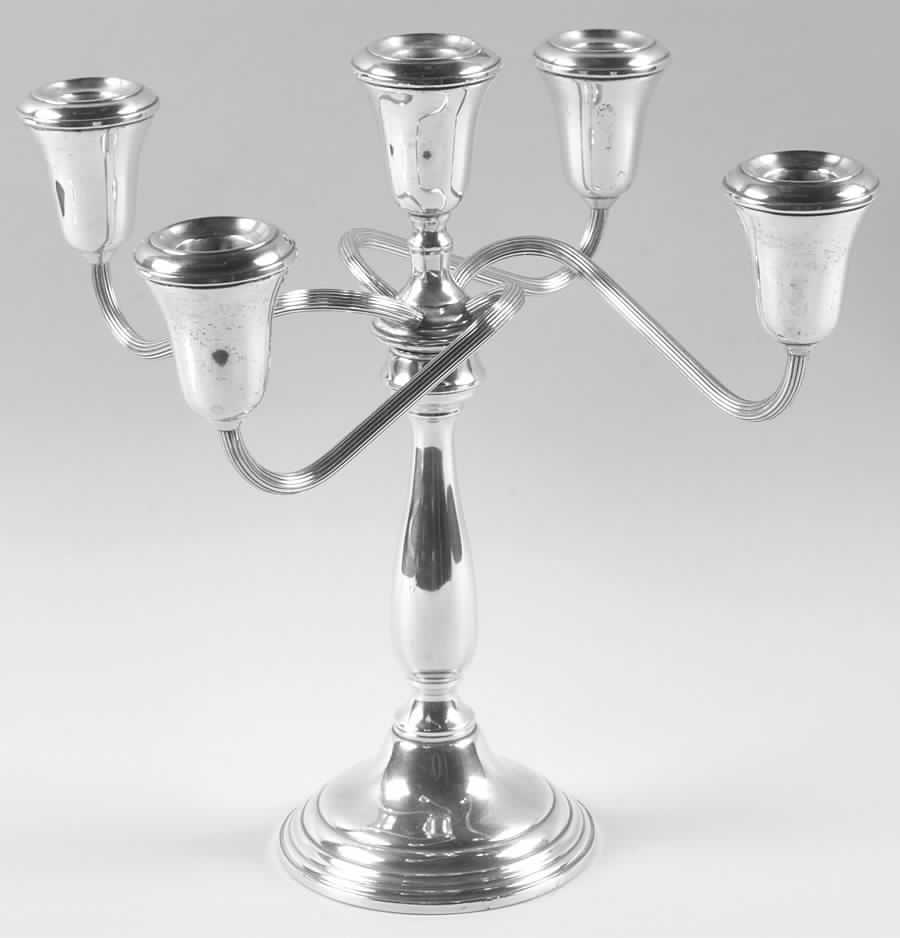 26 (Sterling, Hollowware) Weighted 5 Light Candelabra by Towle Silver-1