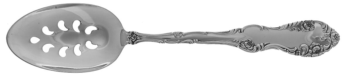 Old English (Sterling, 1892, Towle Stamp) Pierced Tablespoon (Serving Spoon) by Towle Silver-1