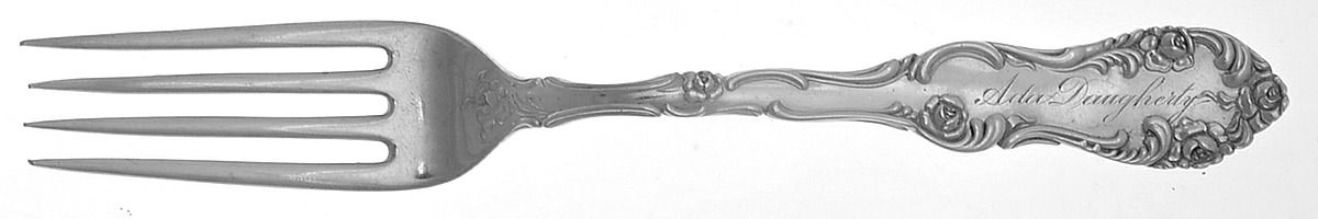Old English (Sterling, 1892, Towle Stamp) Monogram Fork by Towle Silver-1