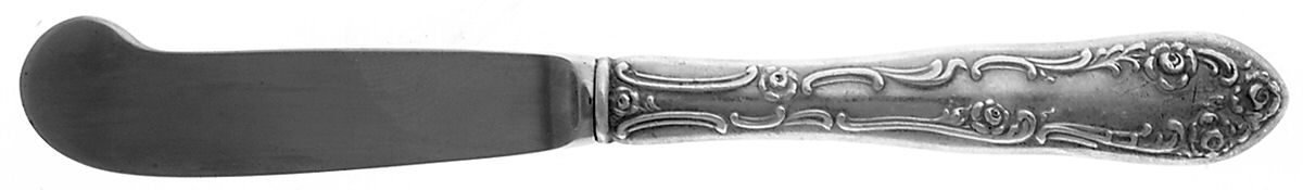 Old English (Sterling, 1892, Towle Stamp) Butter Spreader Hollow Hdl-Paddle/Stainless Blade by Towle Silver-1