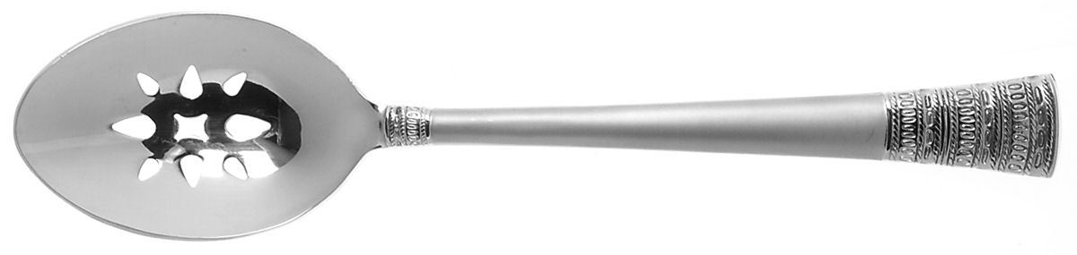 Voile Frost (Stainless) Pierced Tablespoon (Serving Spoon) by Towle Silver-1