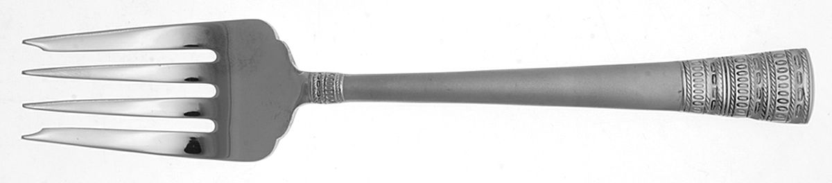 Voile Frost (Stainless) Medium Solid Cold Meat Serving Fork by Towle Silver-1