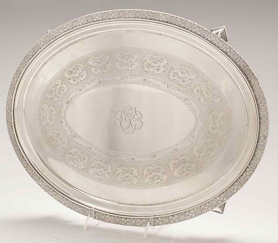 Persian (Sterling, Hollowware) 16" 4 Toed Meat Platter No Well by Tiffany & CO SILVER-1