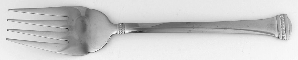 Classique Bead (Stainless) Medium Solid Cold Meat Serving Fork by Towle Silver-1