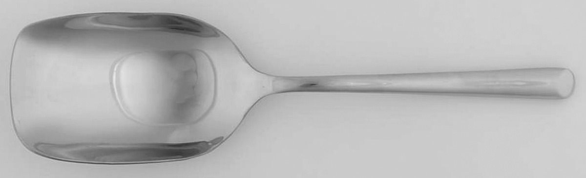 Wave (Stainless) Ice Scoop with Stainless Bowl by Towle Silver-1