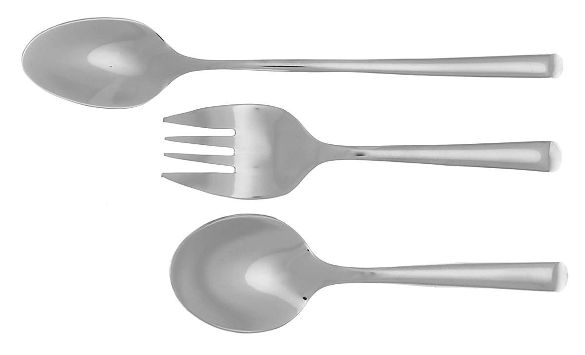 Wave (Stainless) 3-Piece Baby Set (BF, BS, INS) by Towle Silver-1