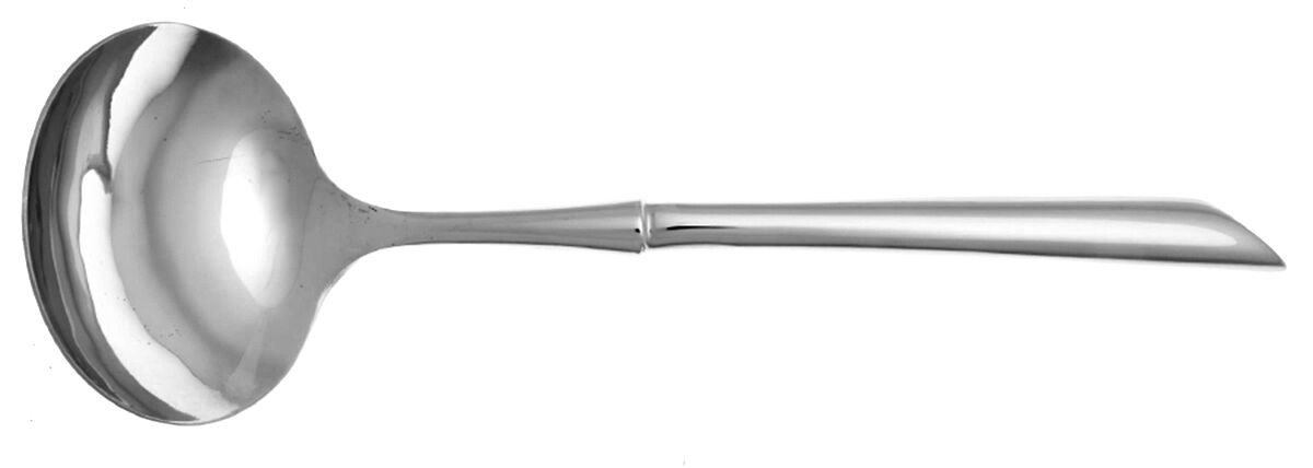 Wave (Stainless) Gravy Ladle with No Spout Stainless Bowl HC by Towle Silver-1