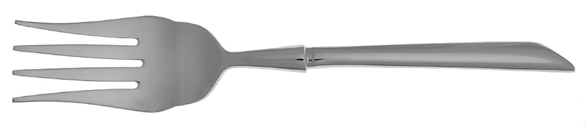 Wave (Stainless) Medium Solid Cold Meat Serving Fork by Towle Silver-1
