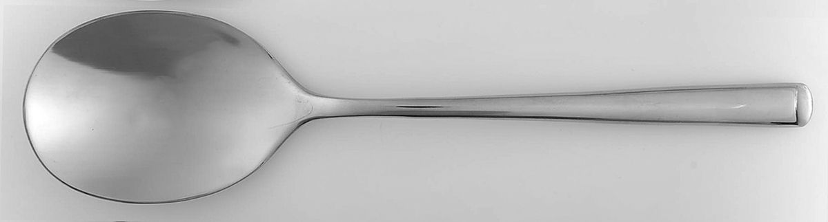 Wave (Stainless) Solid Salad Serving Spoon by Towle Silver-1
