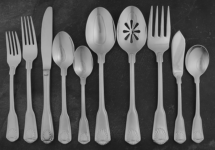 London Shell-Continental (Stainless) 45 Piece Set by Towle Silver-1
