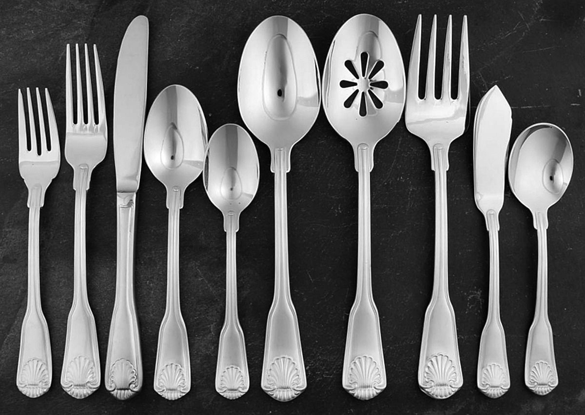 London Shell-Continental (Stainless) 45 Piece Set by Towle Silver-1
