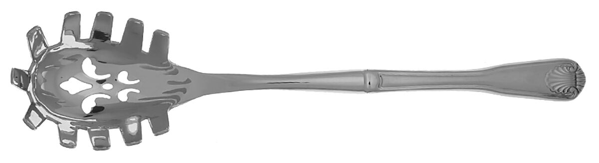 London Shell-Continental (Stainless) Pasta Server with Stainless Bowl HC by Towle Silver-1
