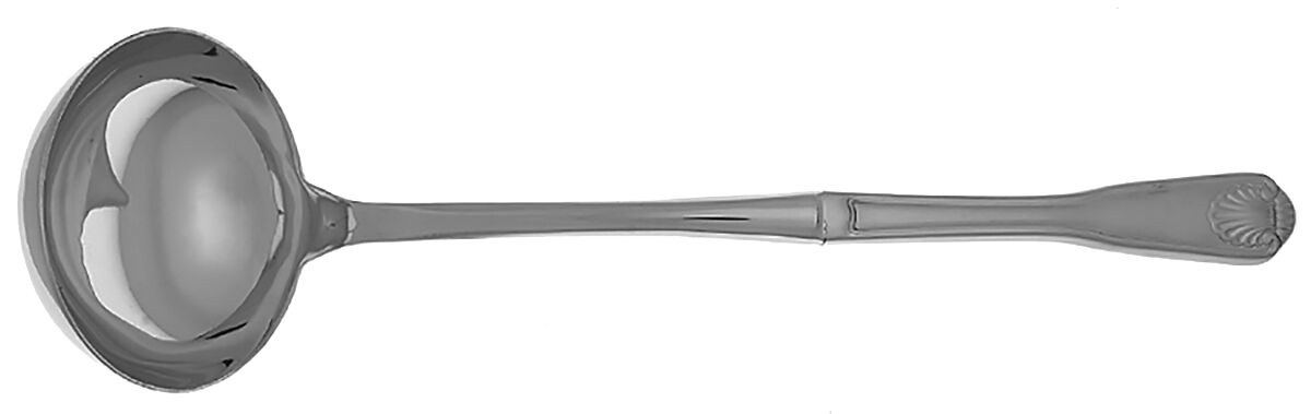 London Shell-Continental (Stainless) Soup Ladle with Stainless Bowl HC by Towle Silver-1