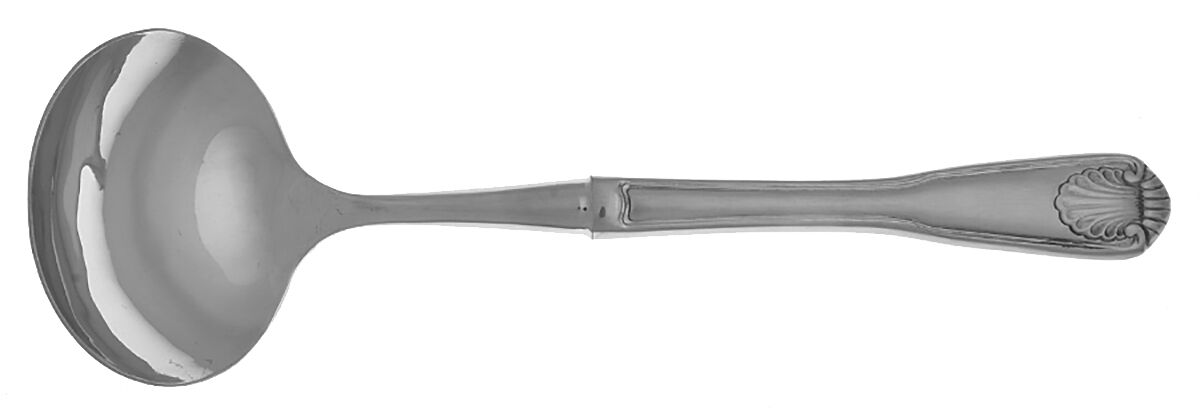 London Shell-Continental (Stainless) Gravy Ladle with No Spout Stainless Bowl HC by Towle Silver-1