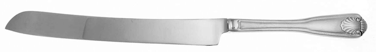 London Shell-Continental (Stainless) Wedding Cake Knife with Stainless Blade HC by Towle Silver-1