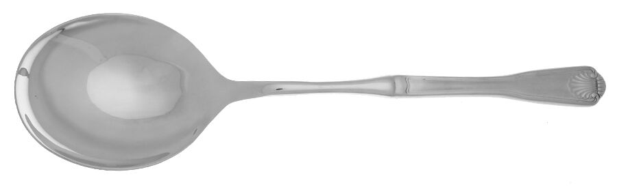 London Shell-Continental (Stainless) Casserole Spoon with Smooth Stainless Bowl HC by Towle Silver-1