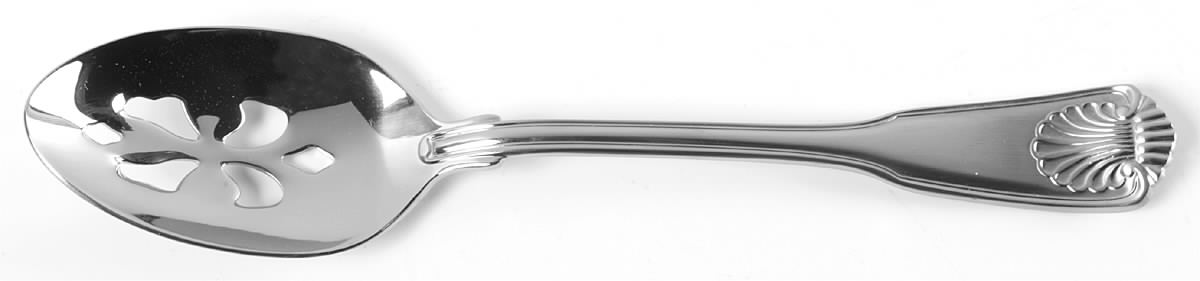 London Shell-Continental (Stainless) Pierced Tablespoon (Serving Spoon) by Towle Silver-1