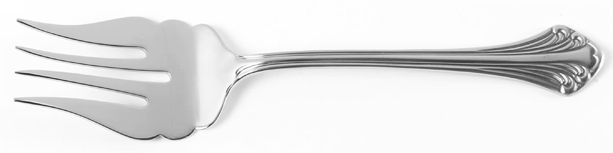Colonial Plume-Continental (Stainless) Medium Solid Cold Meat Serving Fork by Towle Silver-1