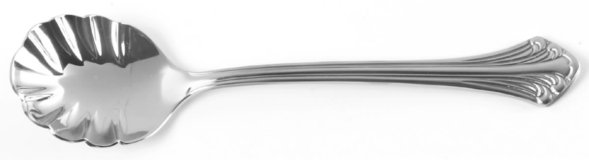 Colonial Plume-Continental (Stainless) Sugar Shell Spoon by Towle Silver-1
