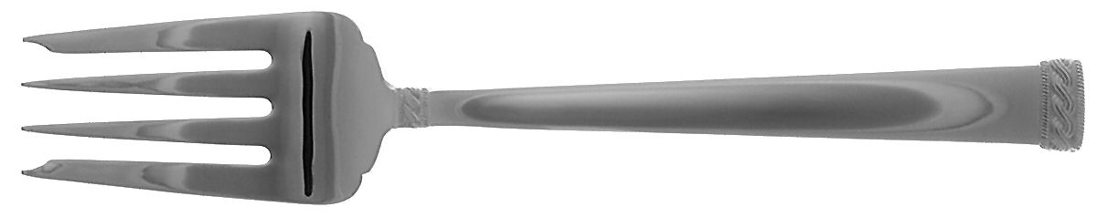 Ourlett (Stainless) Medium Solid Cold Meat Serving Fork by Towle Silver-1