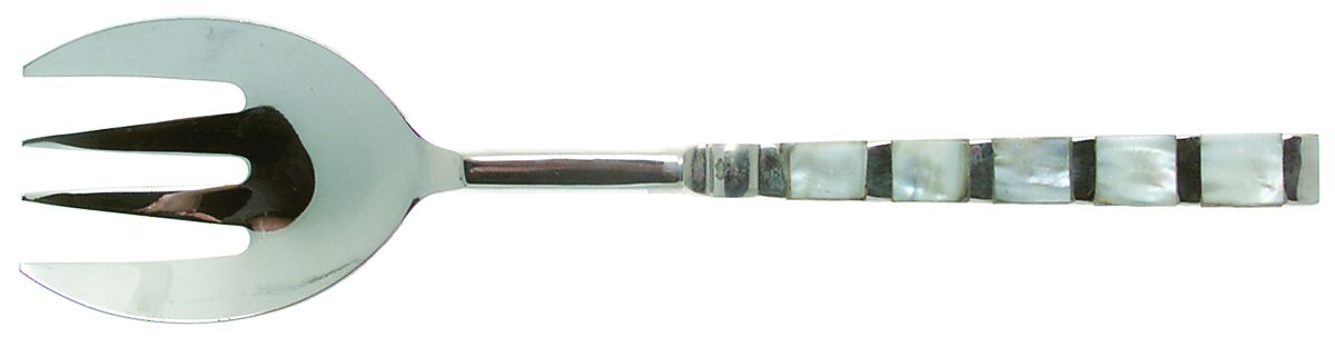 Akoya (Silverplate) Cold Meat Serving Fork Hollow Handle by Towle Silver-1