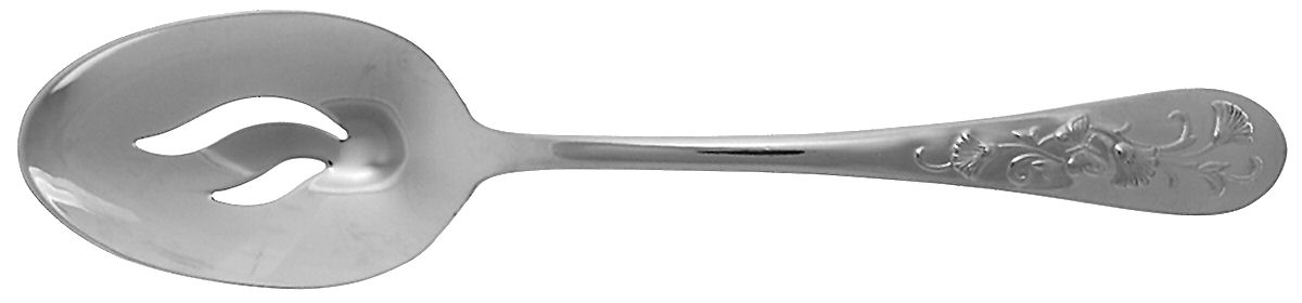 Hibiscus (Stainless) Pierced Tablespoon (Serving Spoon) by Towle Silver-1