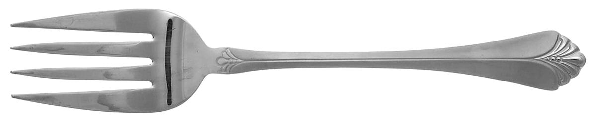 Santa Barbara (Frosted) Medium Solid Cold Meat Serving Fork by Towle Silver-1