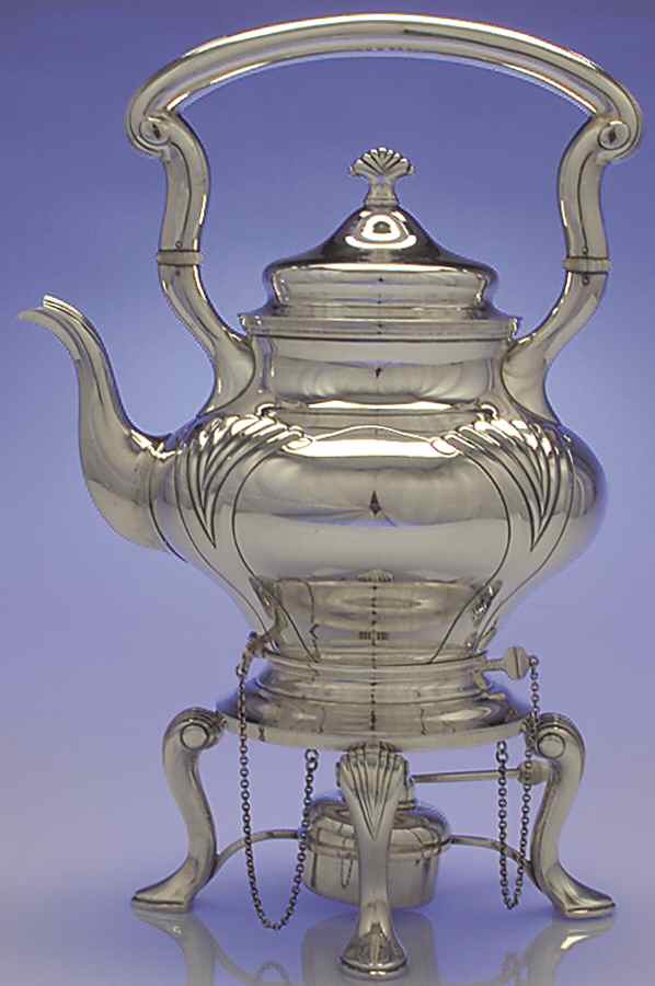 Onslow (Sterling, Hollowware) Kettle, Stand & Burner by Tuttle-1