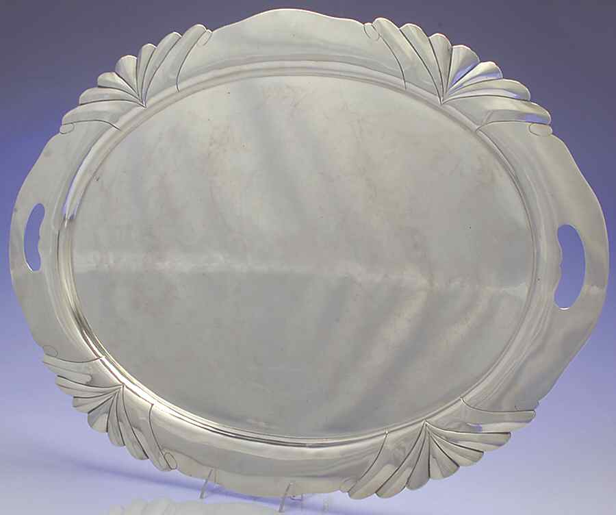 Onslow (Sterling, Hollowware) Large Waiter Tray by Tuttle-1