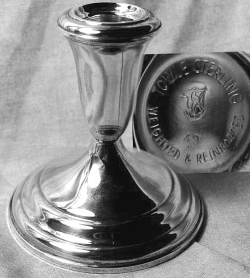 49 (Sterling, Hollowware) Weighted Candleholder by Towle Silver-1