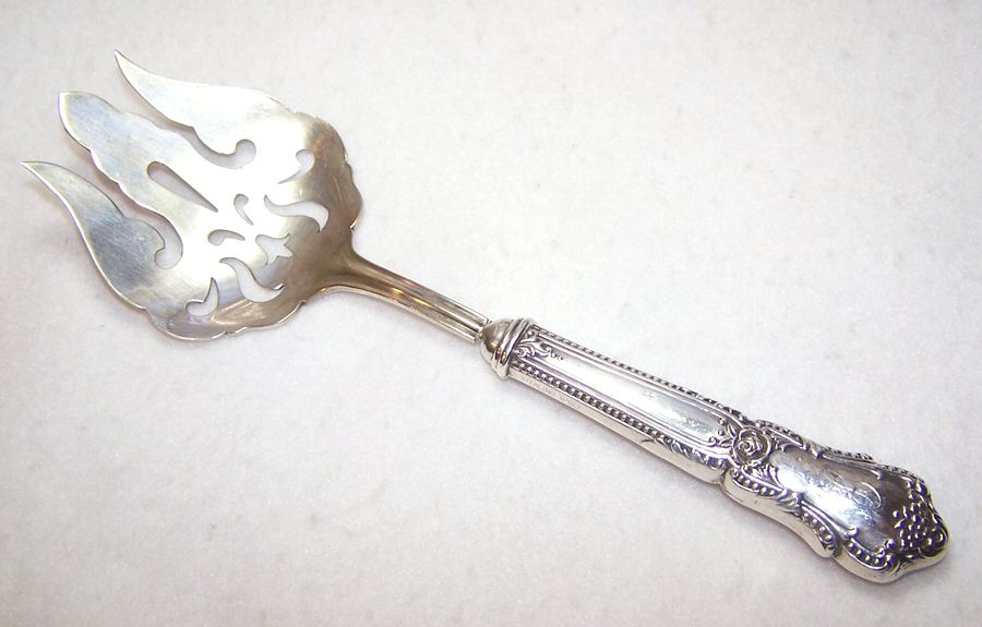 TWS350 (Sterling) Salad Serving Fork with Plated Prongs by Towle Silver-1