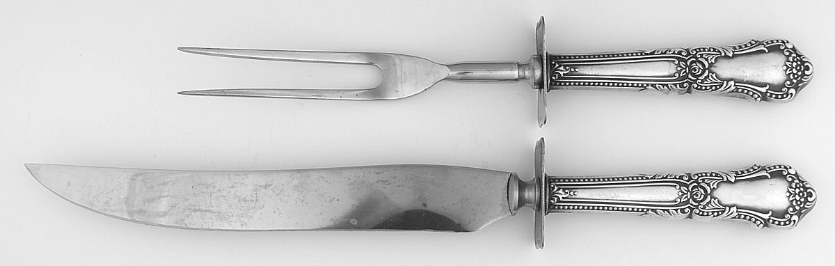 TWS350 (Sterling) Large 2-Piece Roast Carving Set w/Stainless Blade by Towle Silver-1