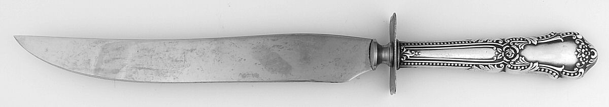 TWS350 (Sterling) Large Stainless Blade Roast Carving Knife by Towle Silver-1