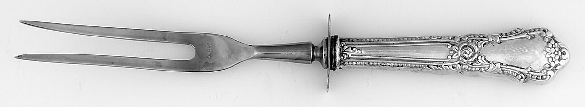TWS350 (Sterling) Small Steak Carving Fork with Stainless Prongs by Towle Silver-1