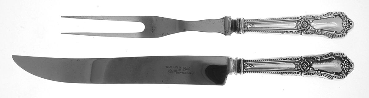 TWS350 (Sterling) Large 2-Piece Roast Carving Set with Stainless Blade by Towle Silver-1