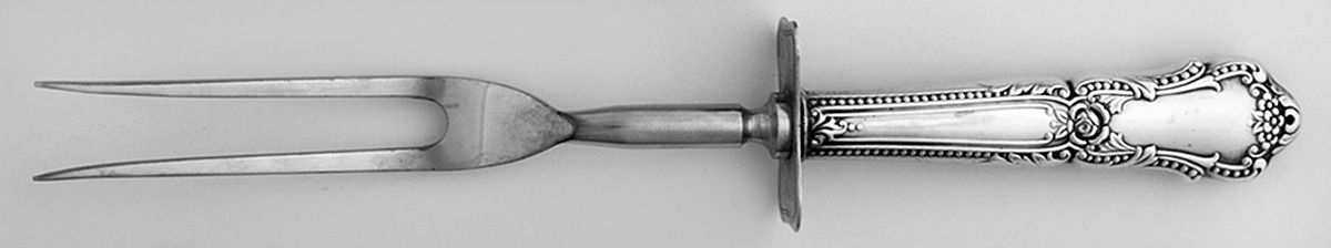 TWS350 (Sterling) Small Steak Carving Fork with Stainless Prongs by Towle Silver-1