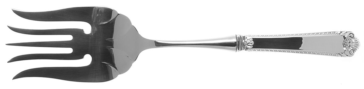Lamerie (Sterling, 1974-2009) Large Stainless-Tine Cold Meat Serving Fork by Tuttle-1