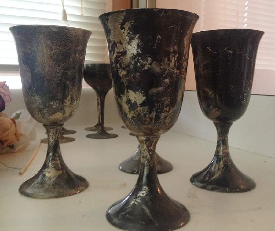 904 (Sterling, Hollowware) Sterling Wine Goblet by Towle Silver-1