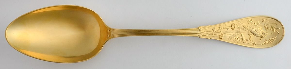 Japanese Gold (Strl, 1871, Gold Vermeil) Monogram Tablespoon (Serving Spoon) by Tiffany & CO SILVER-1