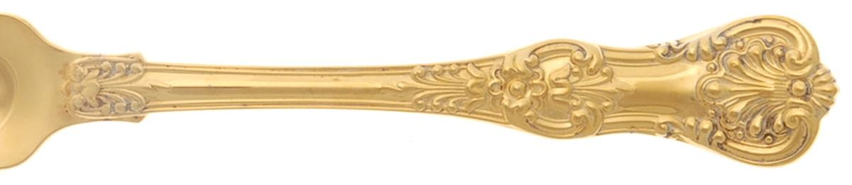 English King Gold (Str, 1885, Gold Vermeil) Fork by Tiffany & CO SILVER-1