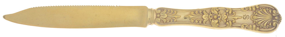 English King Gold (Str, 1885, Gold Vermeil) Orange Knife Hollow Handle Sterling Blade by Tiffany & CO SILVER-1