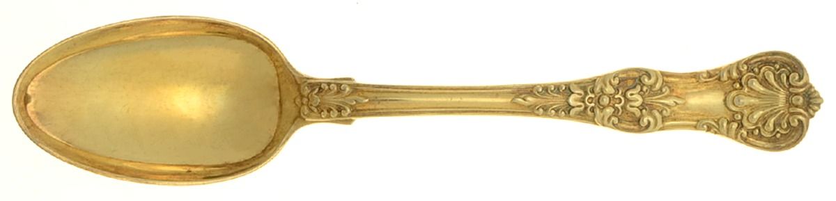 English King Gold (Str, 1885, Gold Vermeil) Dessert/Oval Soup Spoon by Tiffany & CO SILVER-1