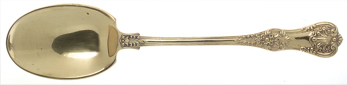 English King Gold (Str, 1885, Gold Vermeil) Solid Salad Serving Spoon by Tiffany & CO SILVER-1