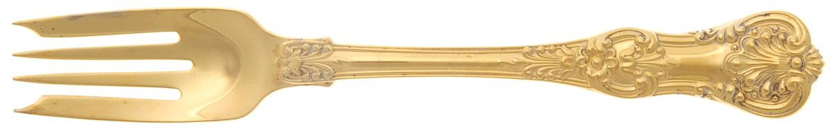 English King Gold (Str, 1885, Gold Vermeil) Individual Salad Fork by Tiffany & CO SILVER-1