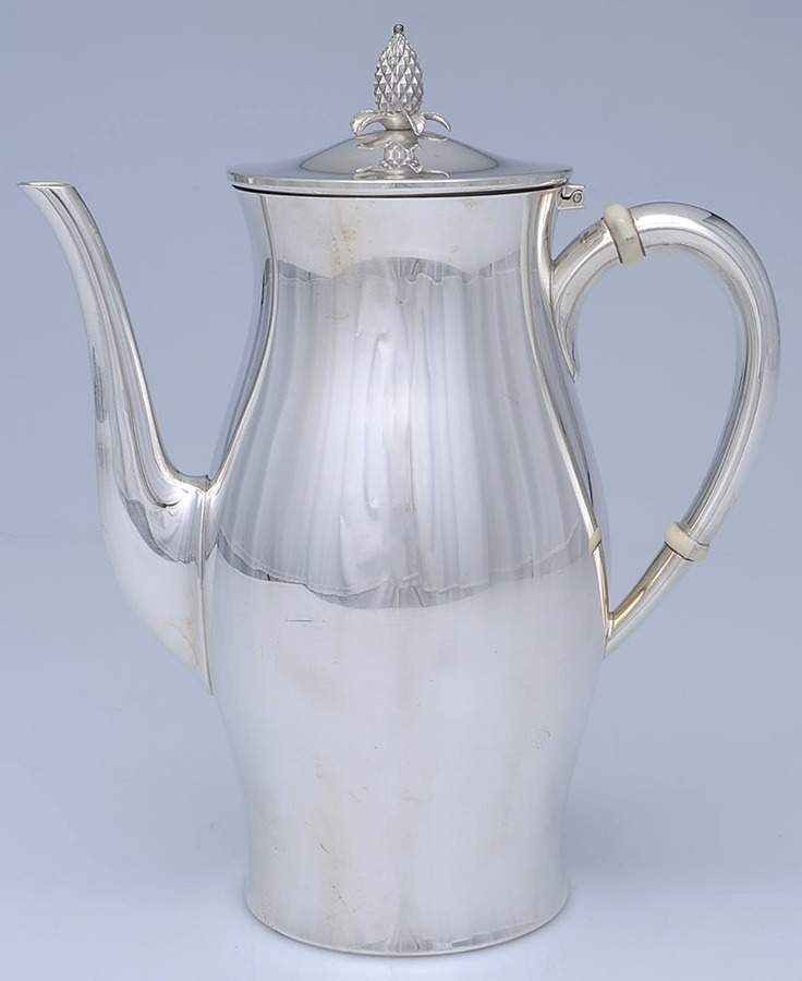 Paul Revere-Plain (Sterling, Hollowware) Coffee Pot by Tuttle-1
