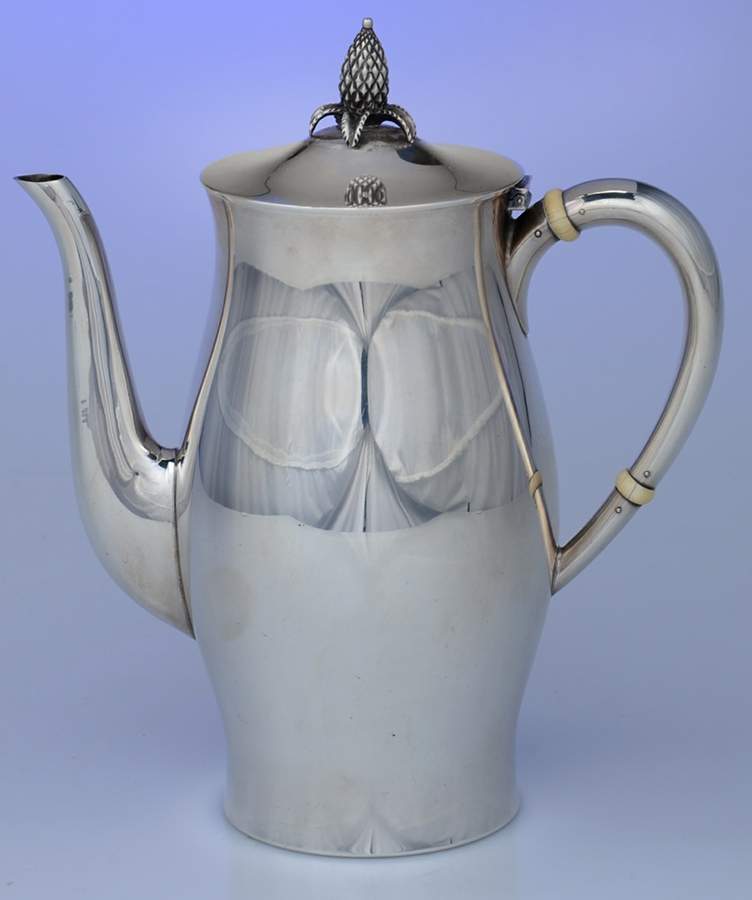 Paul Revere-Plain (Sterling, Hollowware) Mini Coffee Pot by Tuttle-1