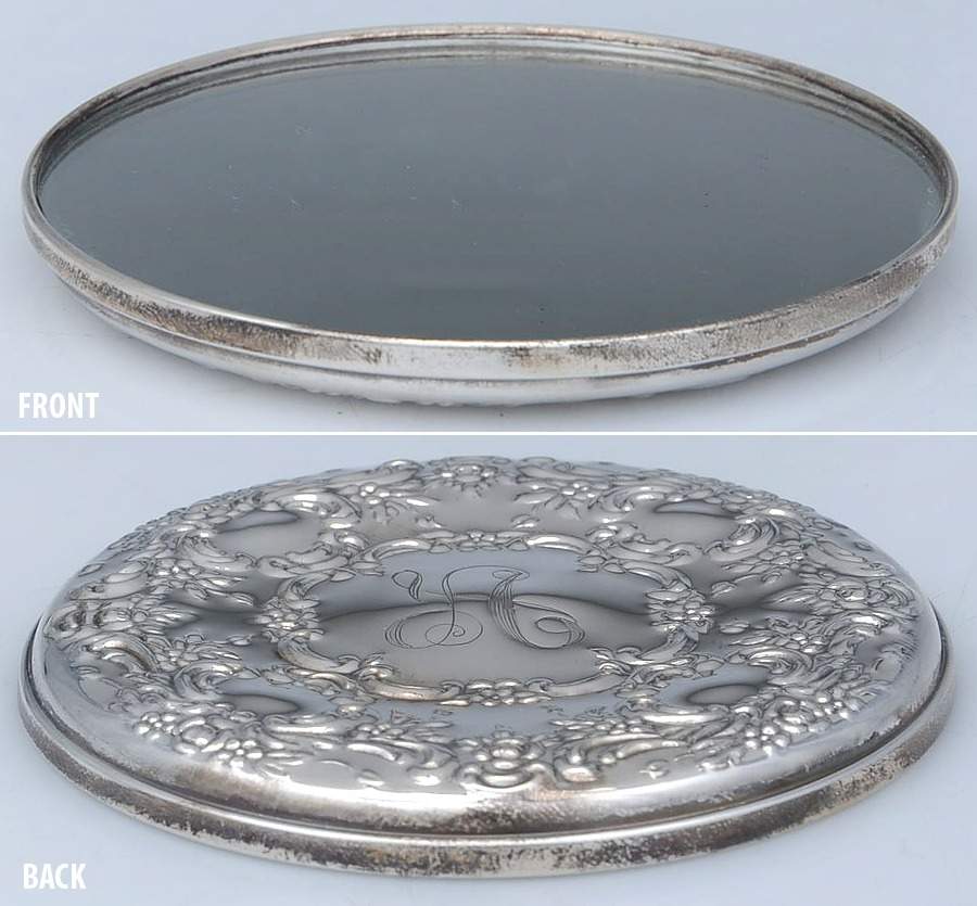 Old Master (Sterling, Hollowware, 4 Marks) Sterling Purse Mirror by Towle Silver-1